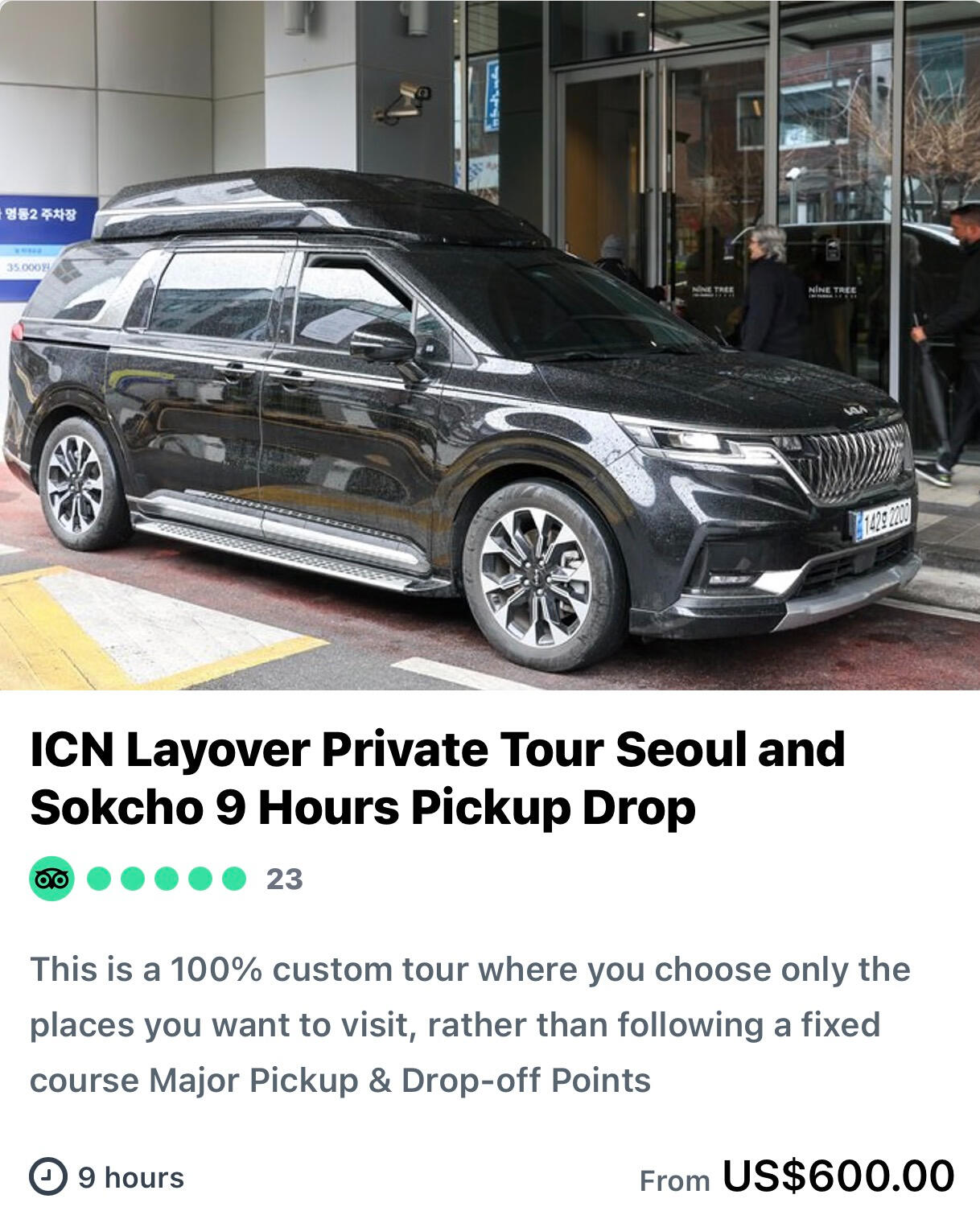 ICN Layover Private Tour Seoul and Sokcho 9 Hours Pickup Drop