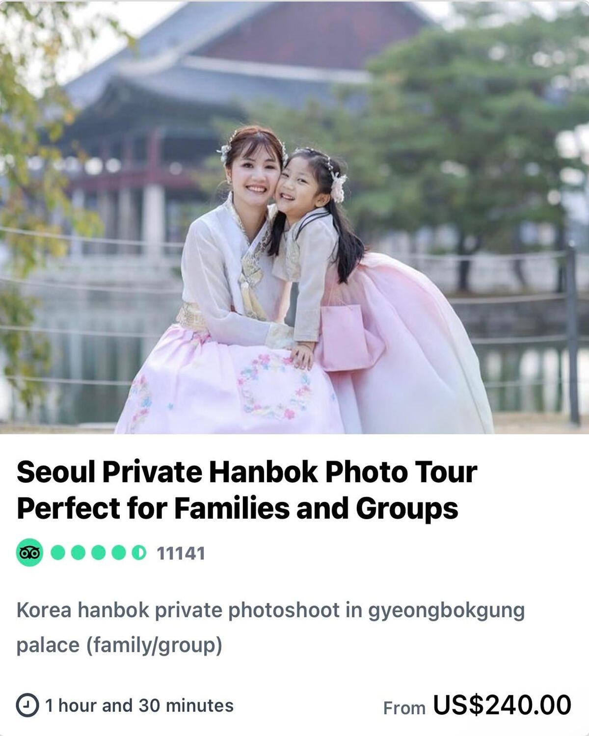 Seoul Private Hanbok Photo Tour Perfect for Families and Groups